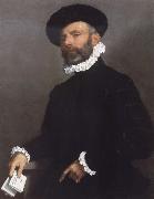 Giovanni Battista Moroni Portrait of a young Man Holding a Letter France oil painting artist